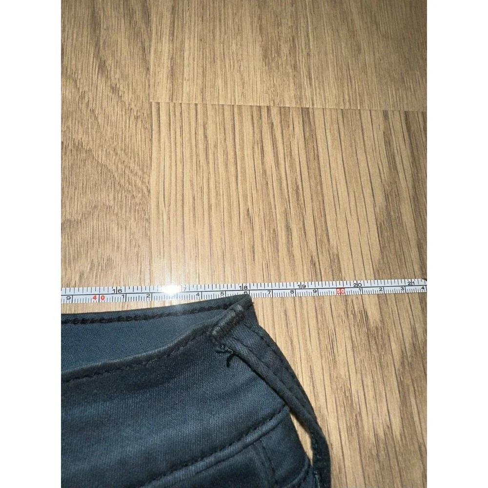 True Religion Geno Moto Jeans Black Denim Stitching Faded Slim Size 36 Biker